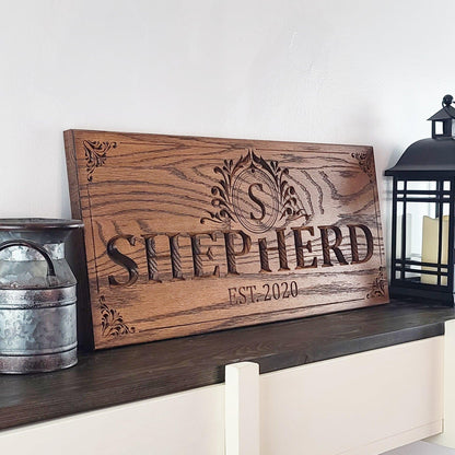 Personalized Red Oak Sign - Rectangular - Premium  from Crater Goods - Just $54.99! Shop now at Crater Goods