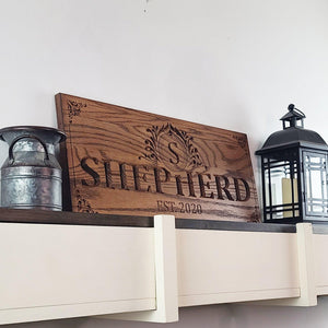 Personalized Red Oak Sign - Rectangular - Premium  from Crater Goods - Just $54.99! Shop now at Crater Goods