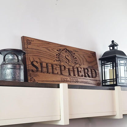 Personalized Red Oak Sign - Rectangular - Premium  from Crater Goods - Just $54.99! Shop now at Crater Goods
