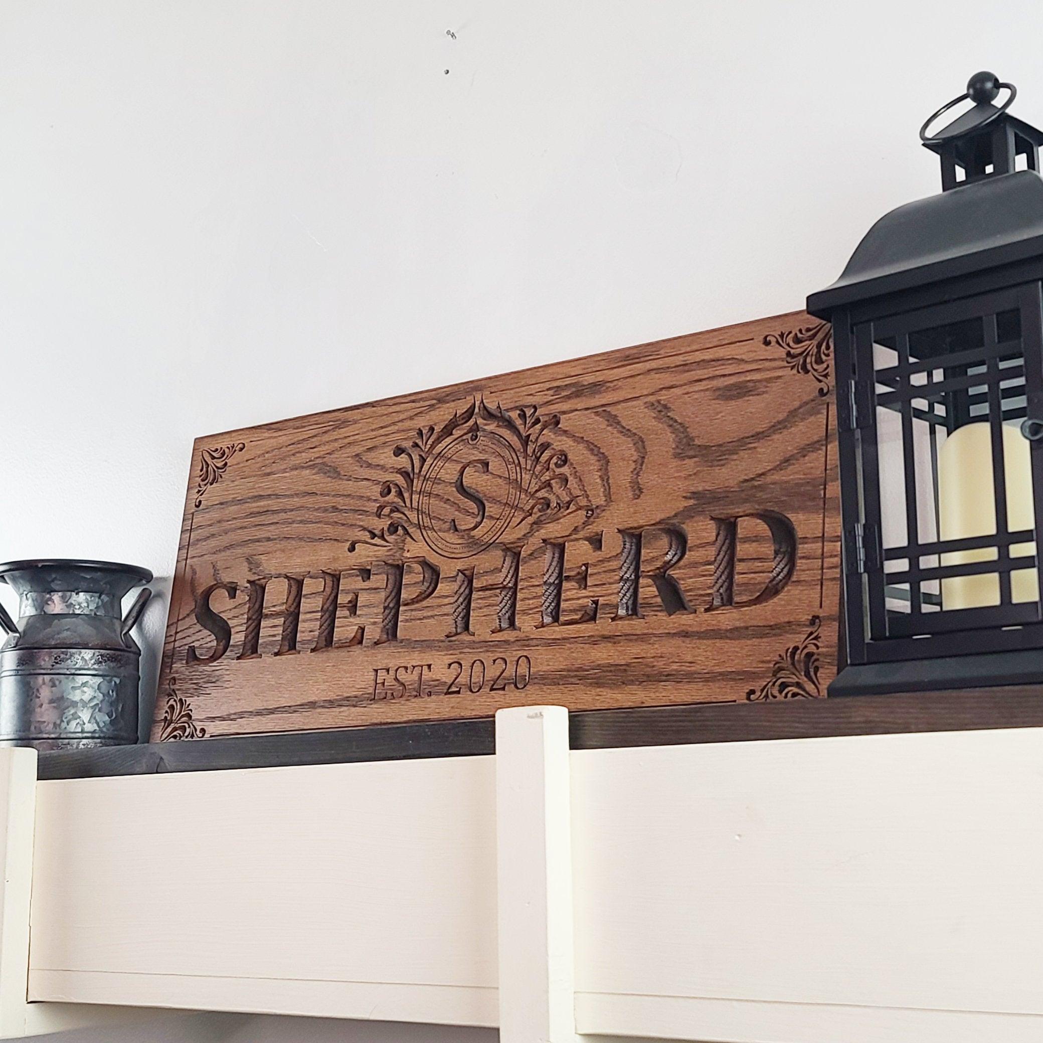 Personalized Red Oak Sign - Rectangular - Premium  from Crater Goods - Just $54.99! Shop now at Crater Goods