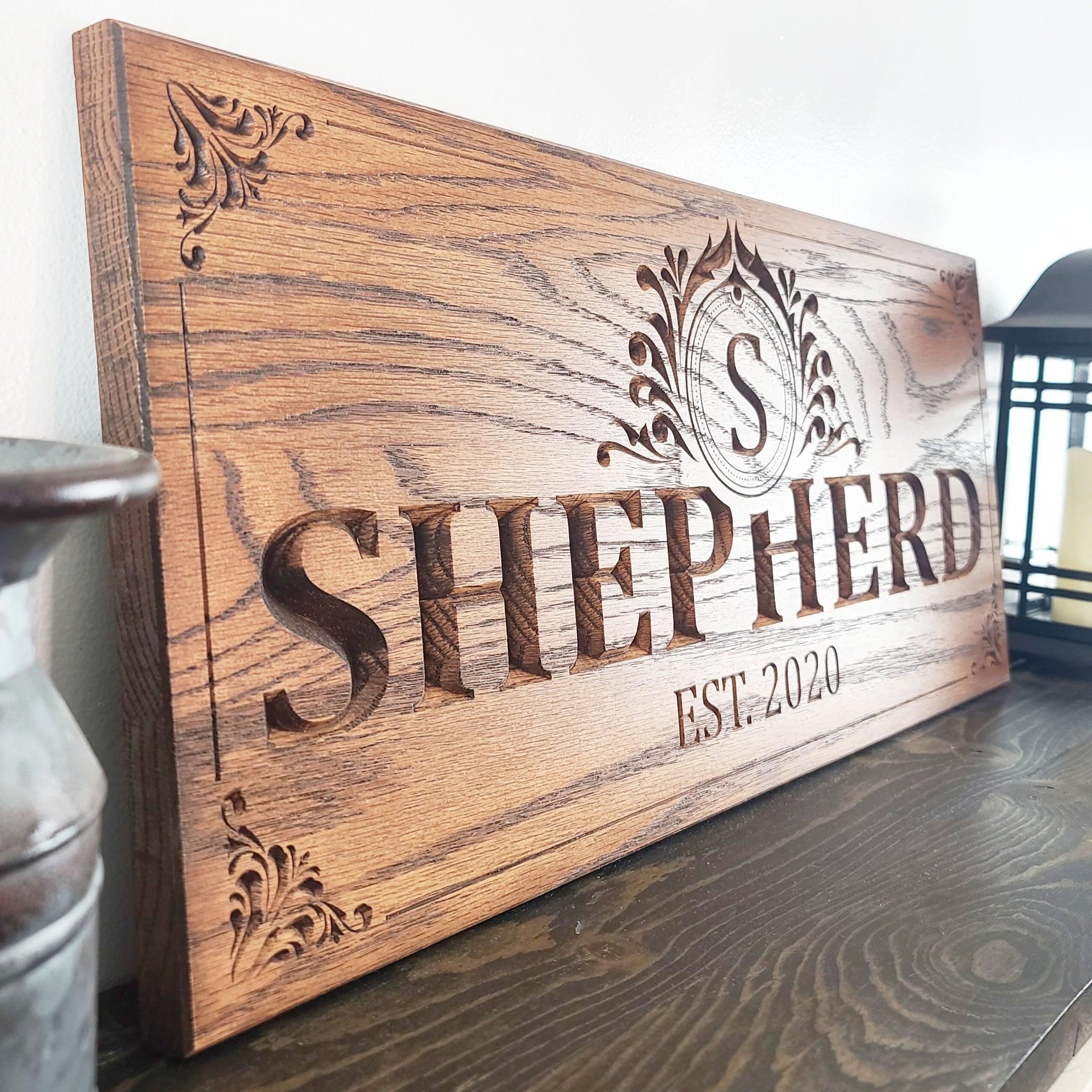 Personalized Red Oak Sign - Rectangular - Premium  from Crater Goods - Just $54.99! Shop now at Crater Goods