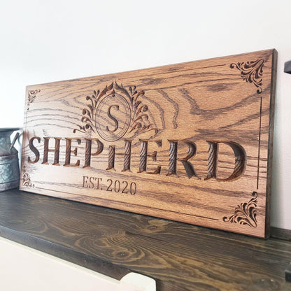 Personalized Red Oak Sign - Rectangular - Premium  from Crater Goods - Just $54.99! Shop now at Crater Goods