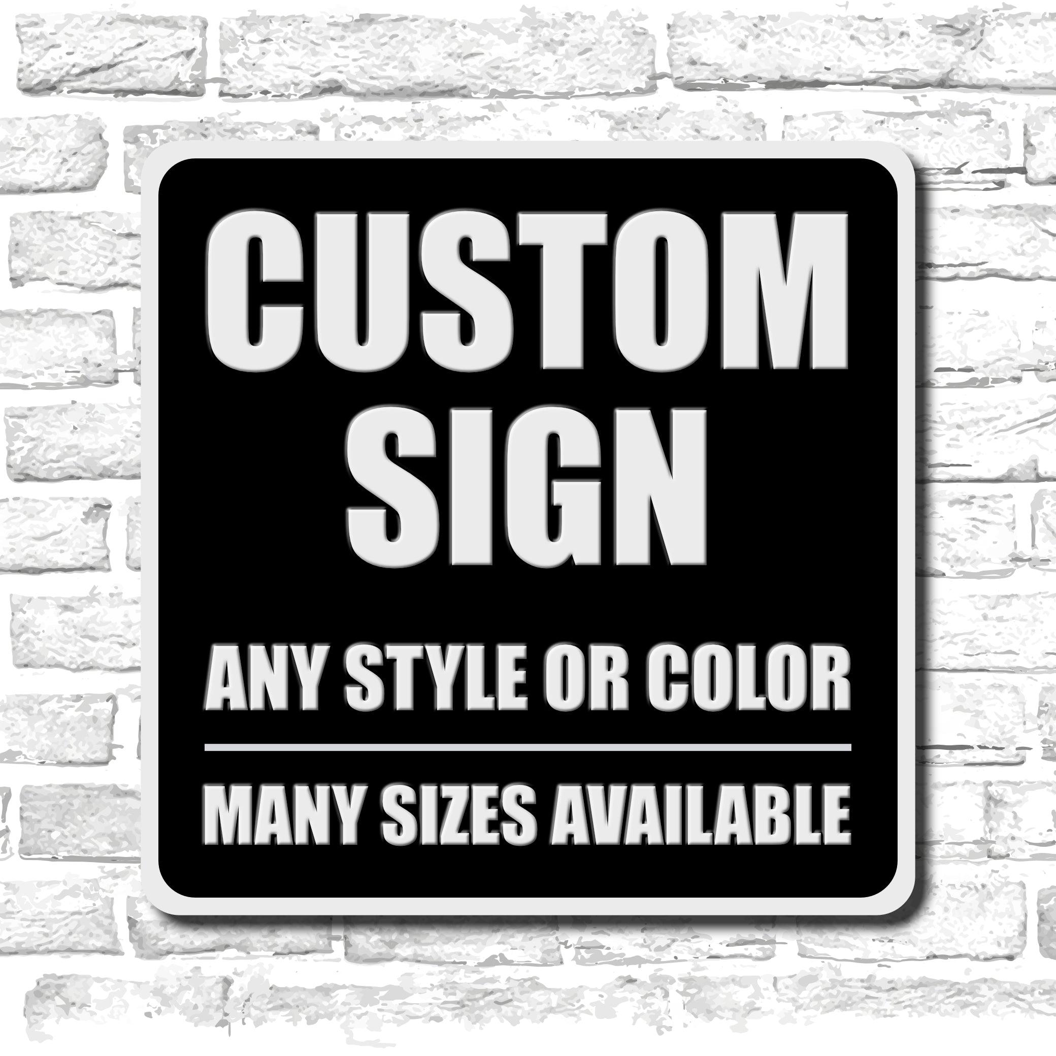 Square Custom Sign | Metal Dye-Sub Signs | Crater Goods