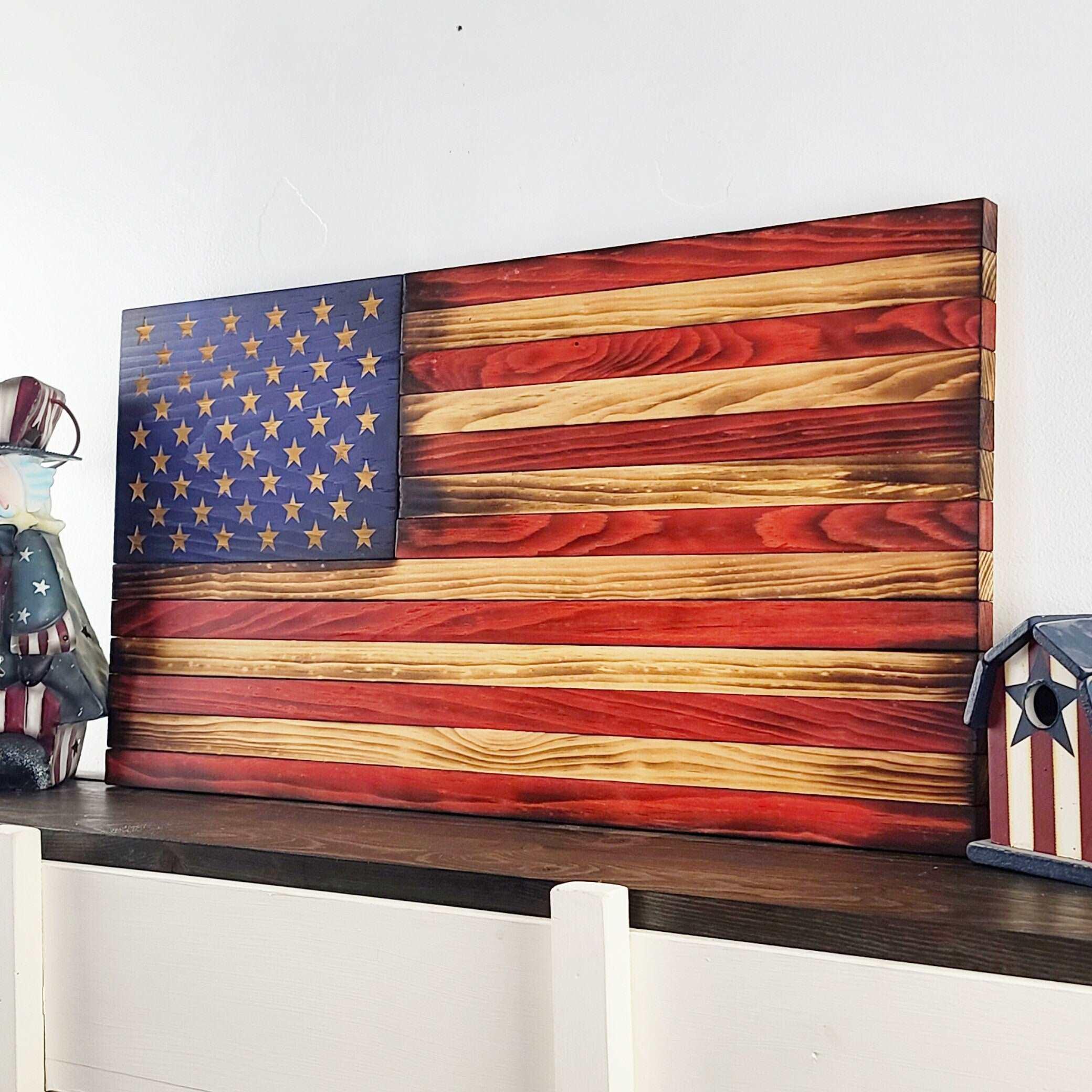 Legacy Wood Flag (Slatted) - Premium Wooden American Flag from Crater Goods - Just $44.99! Shop now at Crater Goods