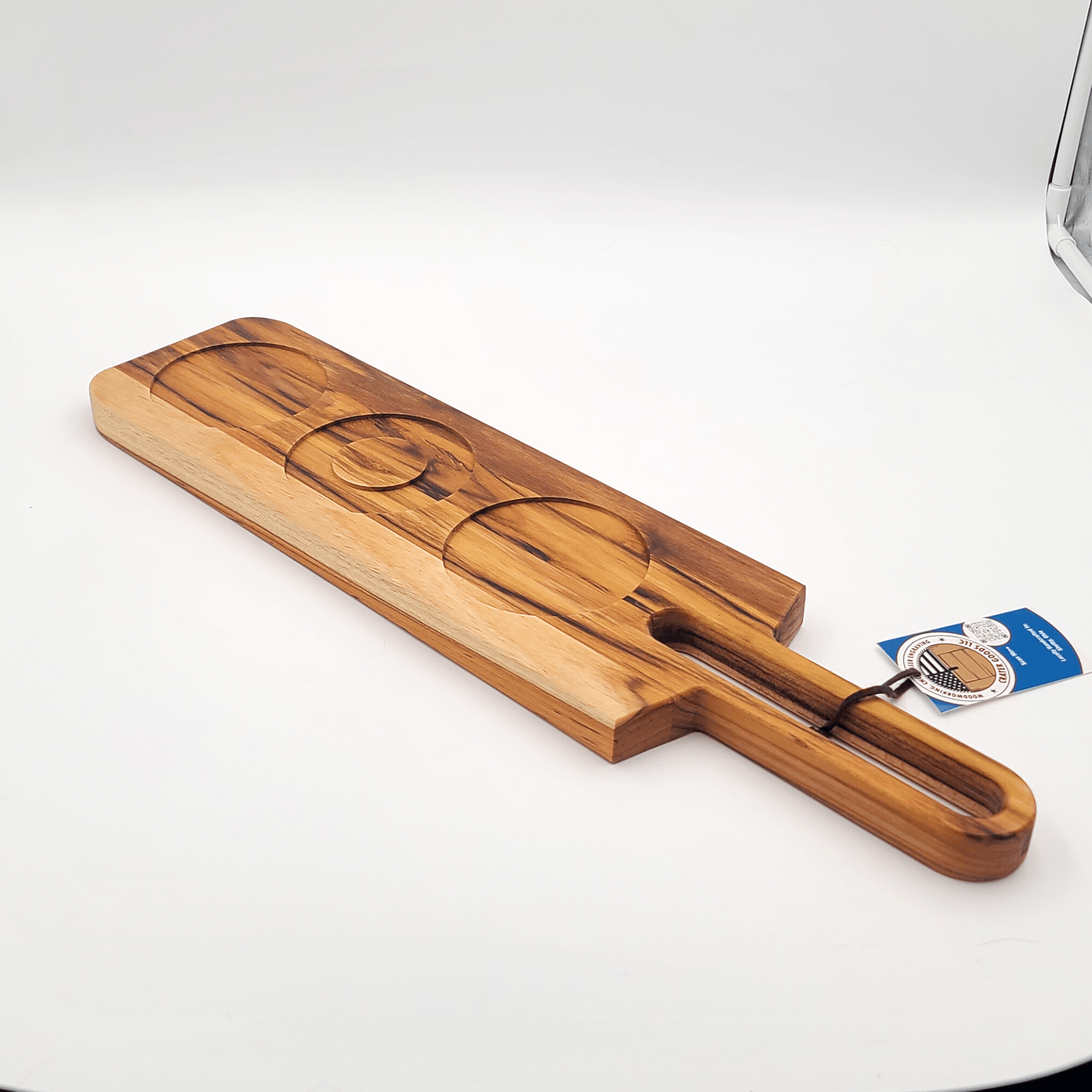 Teak Bourbon & Drink Board with Handle - Premium  from Crater Goods - Just $45.99! Shop now at Crater Goods