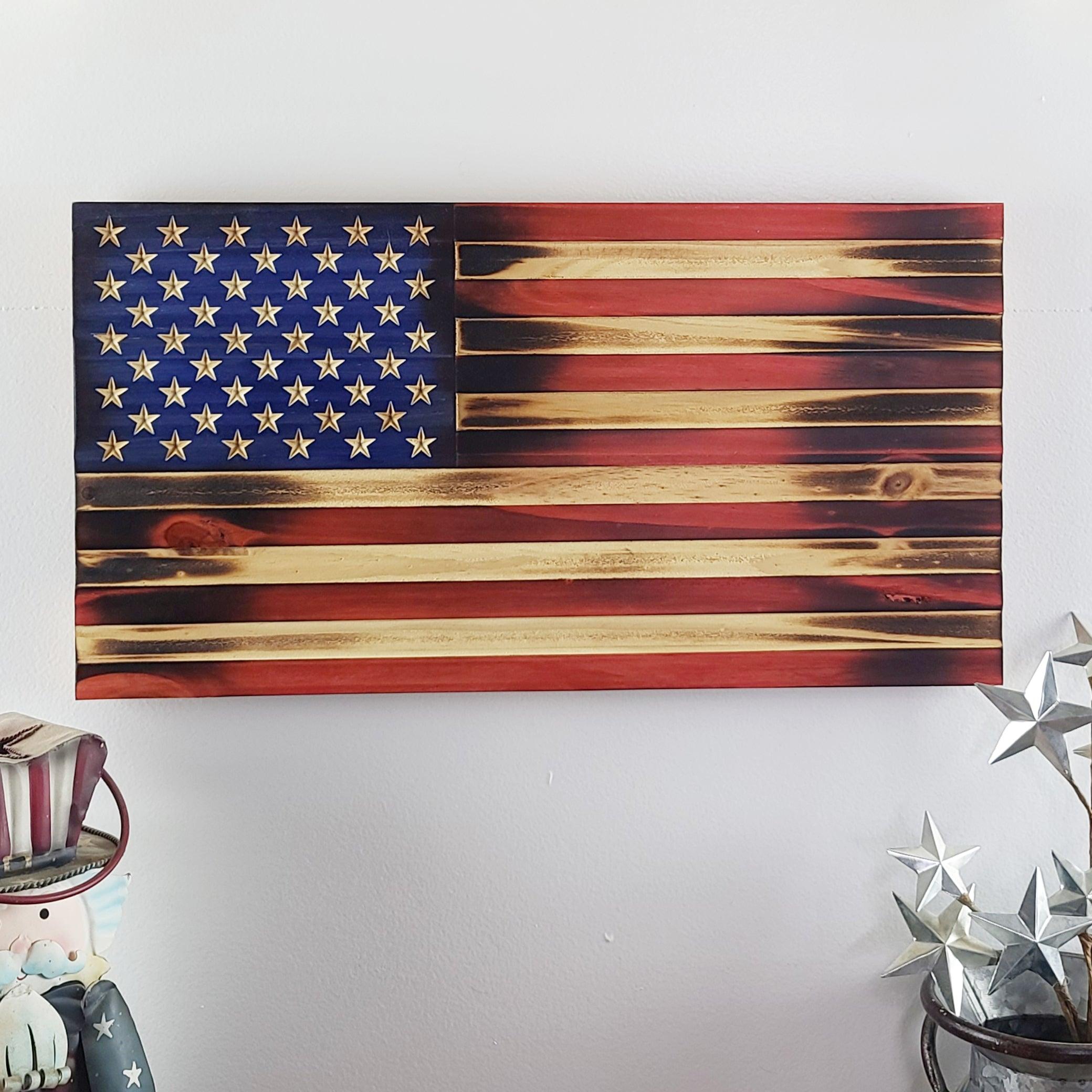 Wooden American Flag - Premium Wooden American Flag from Crater Goods - Just $38.99! Shop now at Crater Goods
